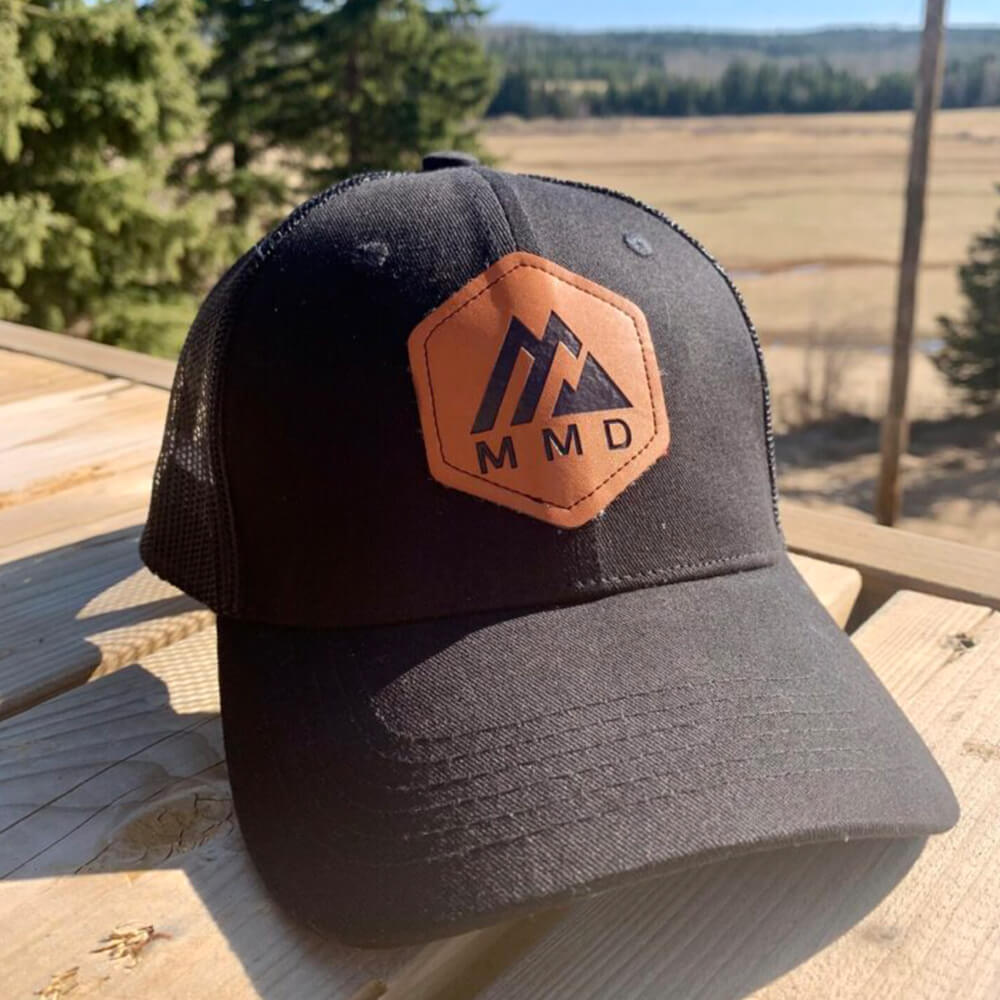 MMD leather logo hat